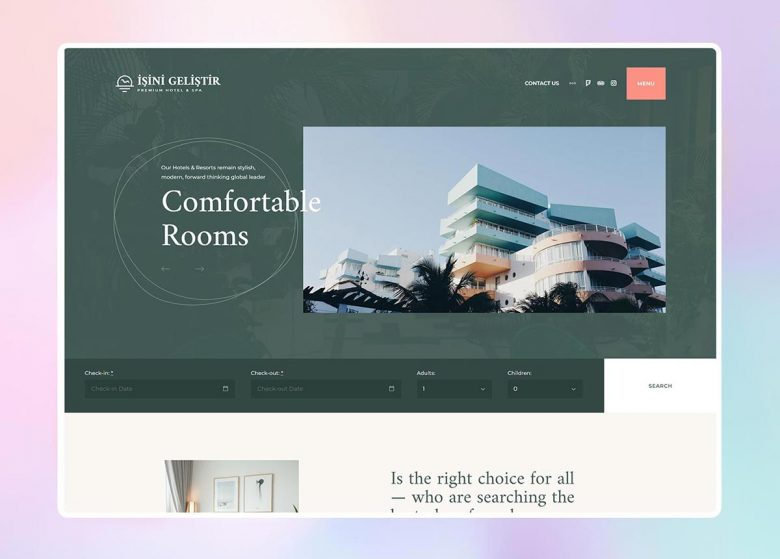 Otel - Konaklama - Web Sitesi Rezervasyon Sistemi